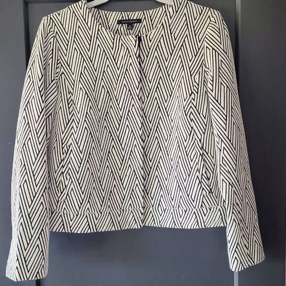 Banana Republic Zigzag Jacquard Knit Jacket Size M - Picture 2 of 8